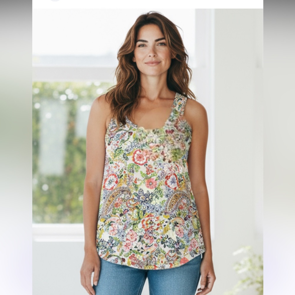Floral Paisley Tank Top